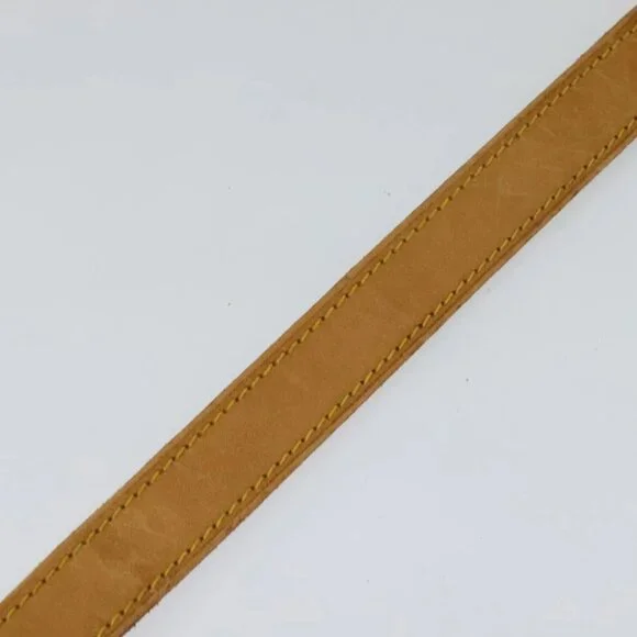 LOUIS VUITTON Adjustable Shoulder Strap Leather 32.7""-39.8"" Beige Auth 105378